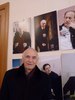 Лановой Василий Семёнович в ДУ на выставке Владимира Бобрецова. Позирует у своего портрета. Февраль 2018 г.