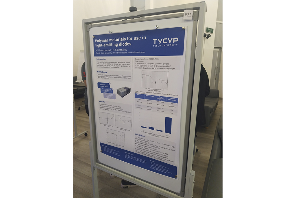 Студентка каф. РЭТЭМ приняла участие в Одиннадцатой международной осенней школе-конференции по органической электронике IFSOE-2025.