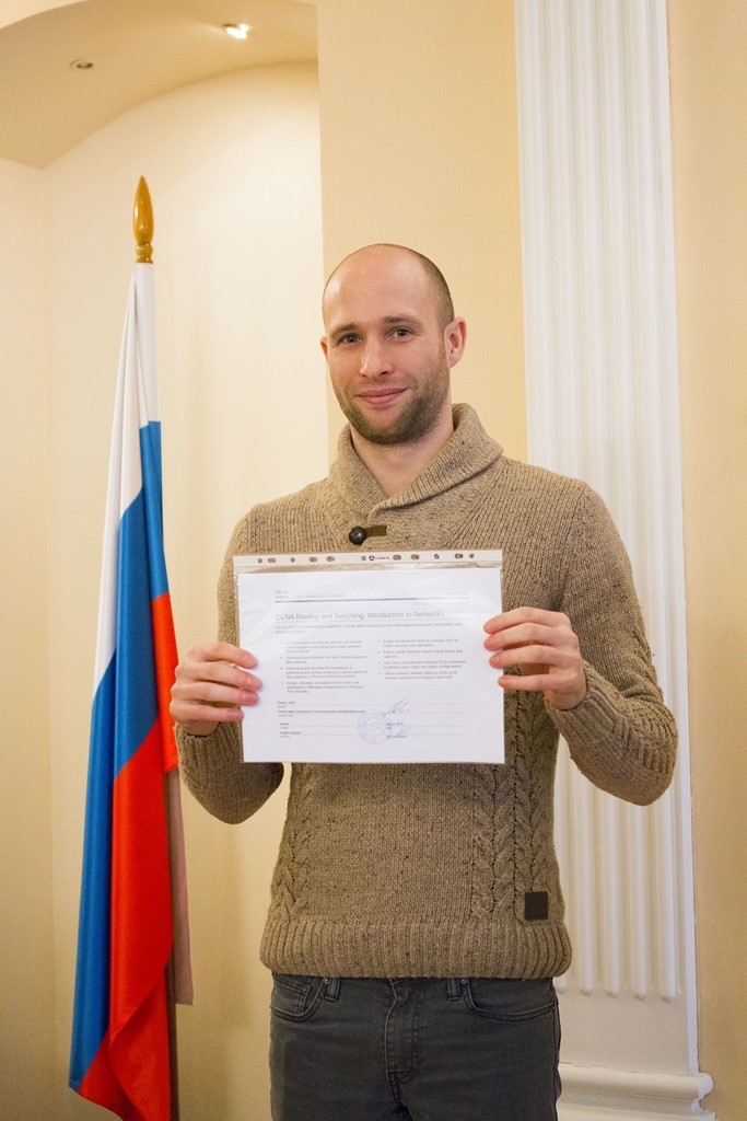 Master Students of the Home Automation program have been awarded with CCNA certificates