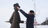 Ромен Вессье у памятника Чехову
